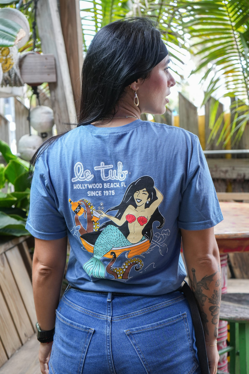 Blue Mermaid Crew Neck T-Shirt
